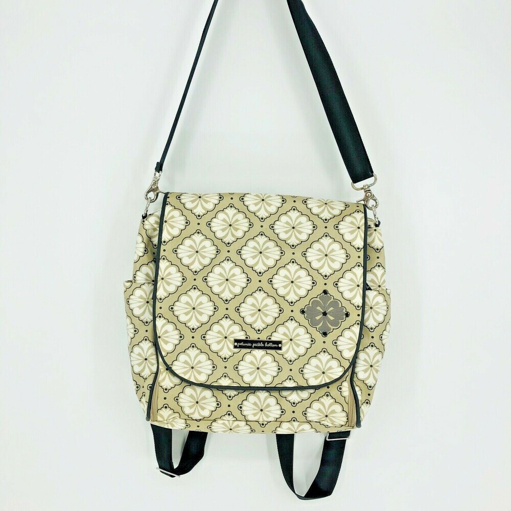 Petunia Pickle Bottom Diaper Bag Floral Print Cross Body Backpack Changing Pad